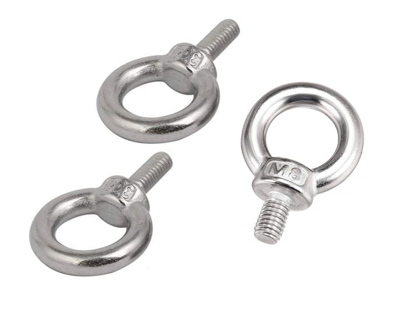 MS EYE BOLT M8 – 8mm – DIN580 Self coloured electro-galvanized Finishing - Image 2